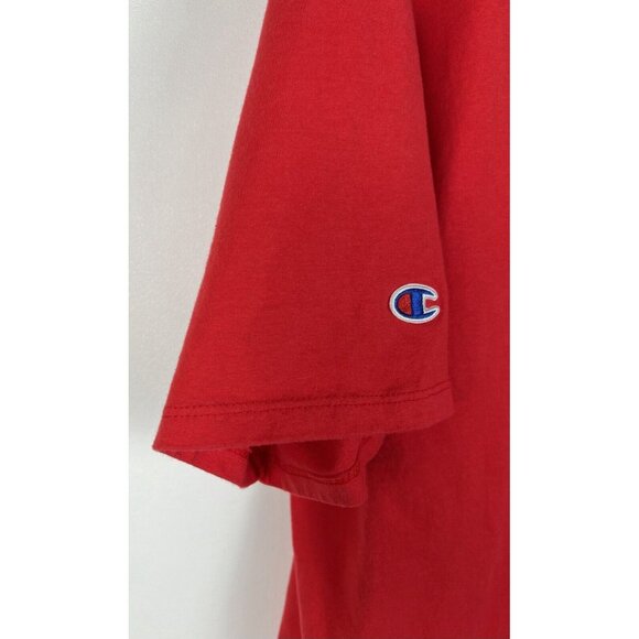 Men's Champion Authentic Logo Short Sleeve T Shirt Red & Blue Lot Of 2 Size 2XL - Picture 12 of 16